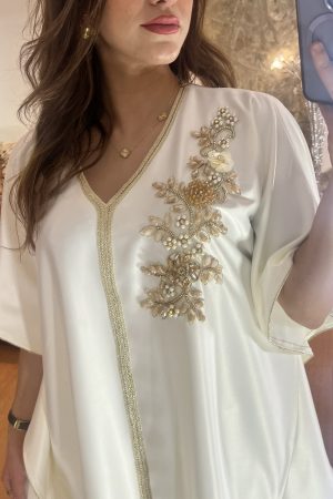 Robe D'hotesse Blanche Perler