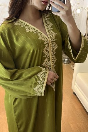 Robe Caftan Fetla Vert
